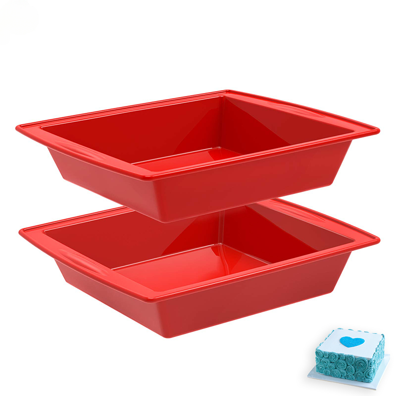 X Nutrition - Sartenes cuadradas de silicona de 8x8