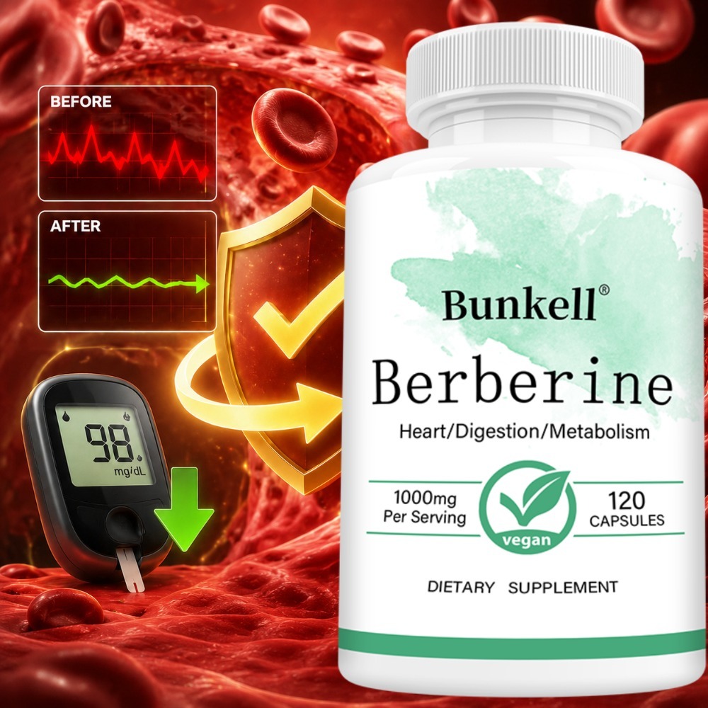Berberine Hcl Capsule - Suplemento de berberina HCl, 1000 mg