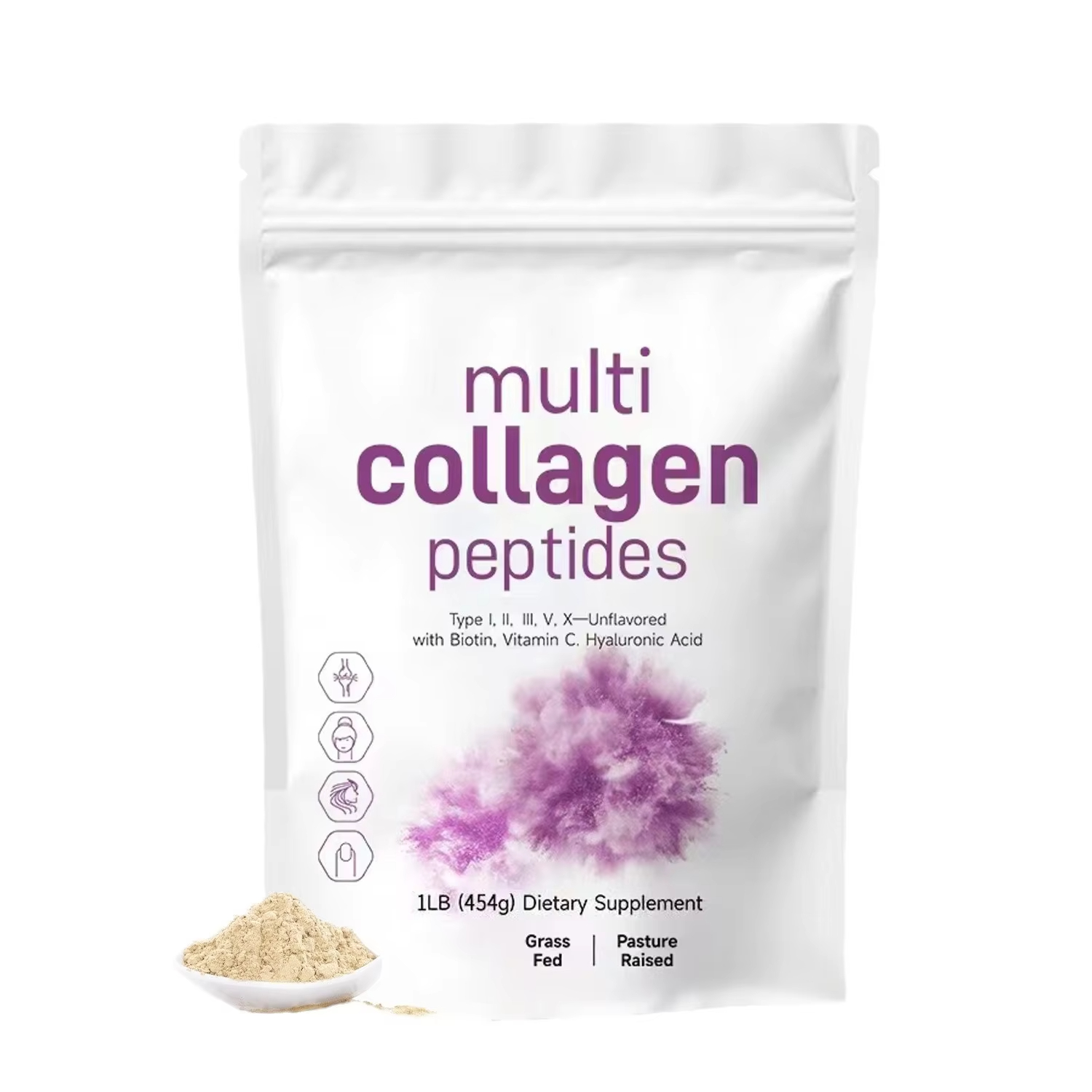 X Nutrition - Polvo de péptidos de colágeno múltiple