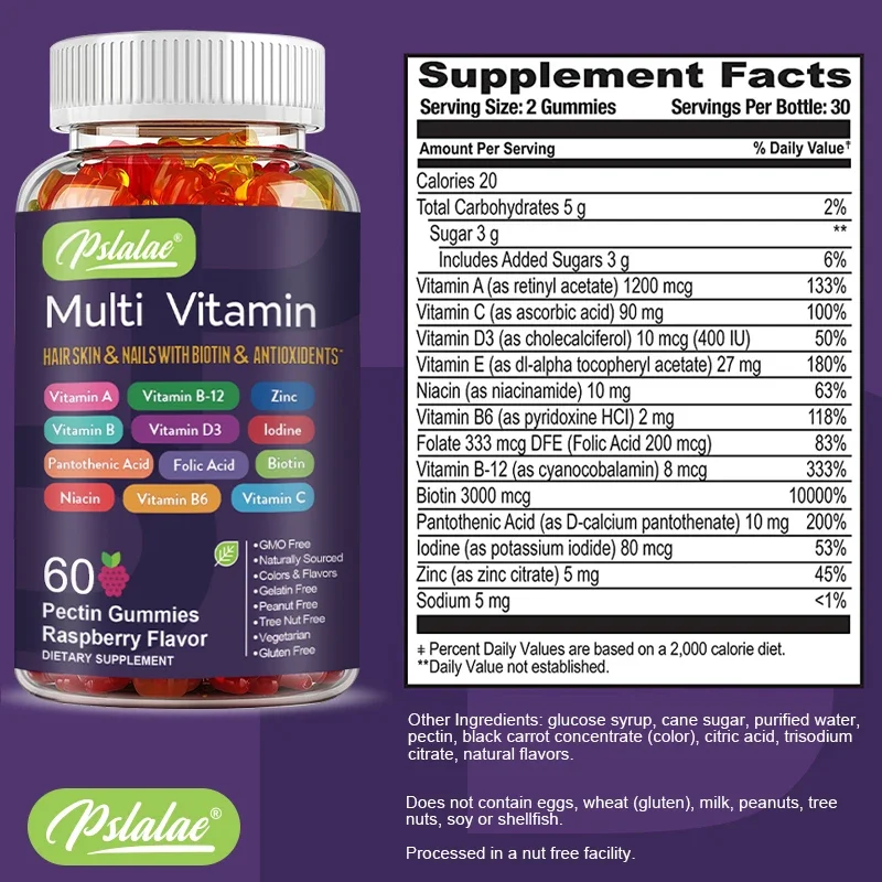 Gomitas multivitaminas - con v - Multivitamin Gummy Adult reseña y precio
